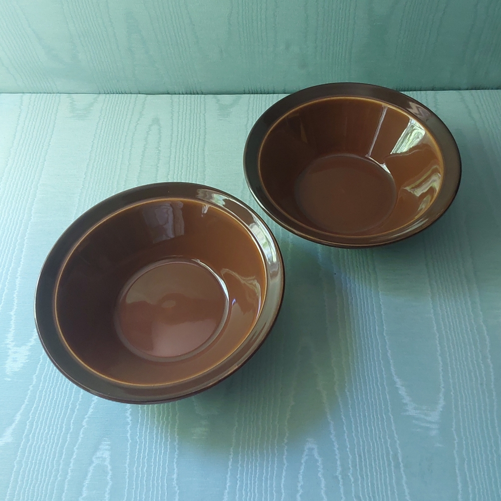 Set of Two Adobe Red Bowls
